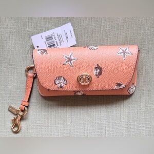 COACH Sunglass Case with Seashell Print NWT